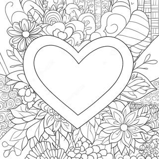 Valentinsdag Hjerte Farvelaegningsside 105663-43208