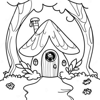 Charmerende Fortryllet Skov Fe Hjem Farvelaegningsside 105952 43444