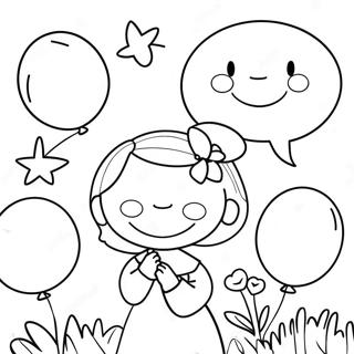 Glad Fodselsdagsballoner Til Bedstemor Farvelaegningsside 106104 43553