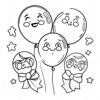 Glad Fodselsdagsballoner Til Bedstemor Farvelaegningsside 106104 43554