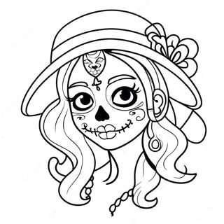 Livlig Gangsta Sukkerkranie Pige Farvelaegningsside 106313 43723