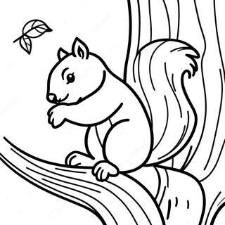 Legesyg Egern Klatrer I Et Trae Farvelaegningsside 106389 43779