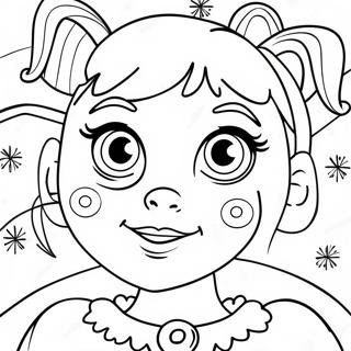 Cindy Lou Who Med Juletrae Farvelaegningsside 106440 43813