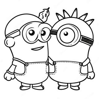 Sjove Minions I Aktion Farvelaegningsside 106899 44174