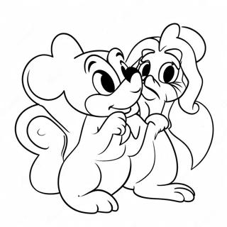 Kaereste Disney Figurer Farvelaegningsside 107080 44322