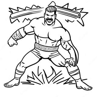 Vibrerende Wwe Wrestler Poser Farvelaegningsside 107719-44822