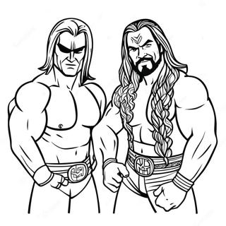 Dynamisk Wwe Tag Team Farvelaegningsside 107720 44828