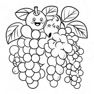 Glade Druer Med Ansigt Farvelaegningsside 107797 44886