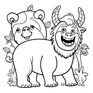 Majestaetiske Vilde Ting Farvelaegningsside 107999-45037