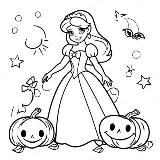 Disney Prinsesse Halloween Farvelaegningsside 108022-45050