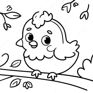 Luftig Babyfugl Der Kvidrer Farvelaegningsside 108206-45199