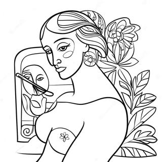 Picassos Beromte Bla Periode Farvelaegningsside 108389-45345