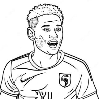 Neymar I Aktion Pa Banen Farvelaegningsside 108439-45383