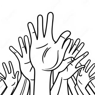 Haender Raekker Efter Himlen Farvelaegningsside 108542 45463