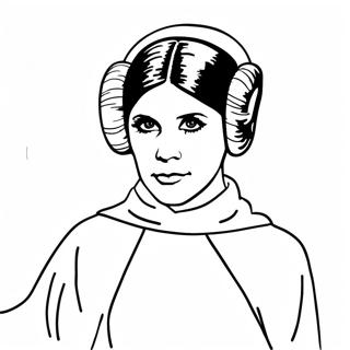 Prinsesse Leia I Ikonisk Kjole Farvelaegningsside 108851-45696