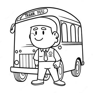 Venlig Buschauffor Tak Kort Farvelaegningsside 108928-45756