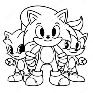 Sonic Werehog Med Venner Farvelaegningsside 109084-45947