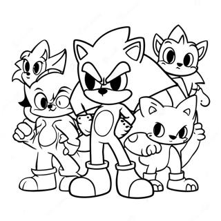 Sonic Werehog Med Venner Farvelaegningsside 109084-45948