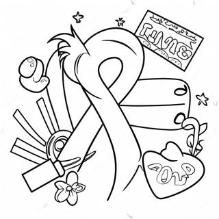 Sjove Rod Band Uge Aktiviteter Farvelaegningsside 109239-46061