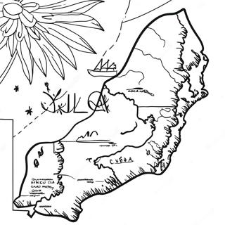 Cuba Kort Farvelaegningssiden 109340-46134