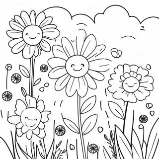 Vibrant Blomsterhave Farvelaegningssiden 109366-46157