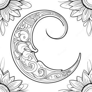 Elegant Halvmane Farvelaegningsside 109494-46260