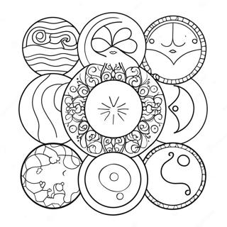 Kunstneriske Manefaser Farvelaegningsside 109497-46270