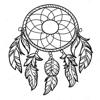 Sjov Farvelaegningsside Med Indiansk Drommefanger 109905-46588