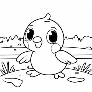 Piplup I Et Snefyldt Landskab Farvelaegningsside 109932 46609