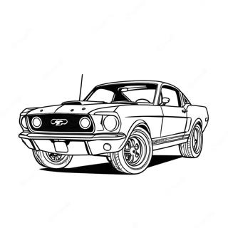 Klassisk Mustang I Et Lob Farvelaegningsside 110187-46798