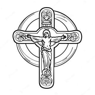 Rosenkrans Med Kors Farvelaegningsside 110627 47147