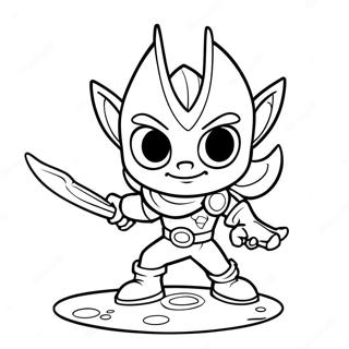Stealth Elf I Aktion Skylanders Farvelaegningsside 111089-47527