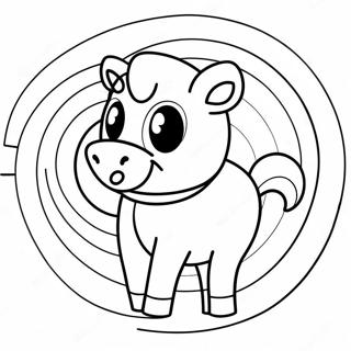 Sod Target Bullseye Maskot Farvelaegningsside 111397-47761