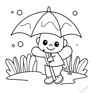 Glaedelig April Regn Farvelaegningsside 111478 47834