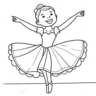 Glad Ballerina I En Pirouette Farvelaegningsside 11168-2203