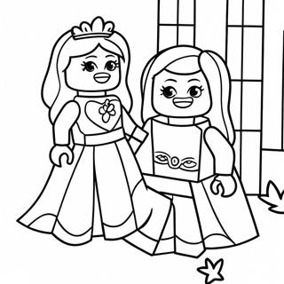Eventyrlig Lego Prinsesse Farvelaegningsside 111732 48027