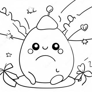 Festlig Squishmallow Med Julelys Farvelaegningsside 112066-48290