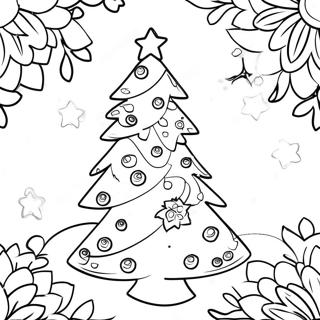 Glitrende Farvelaegningsside Med Juletrae 112271 48456