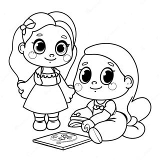 Elskelig Soster Der Leger Sammen Farvelaegningsside 112344 48504