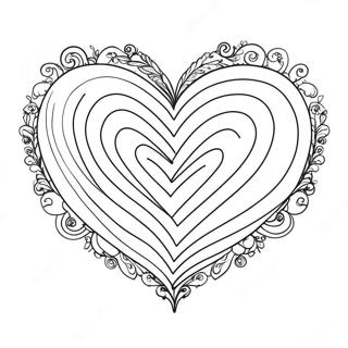 Farverig Regnbue Hjerte Farvelaegningsside 112908 49062