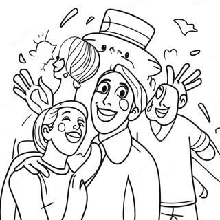 Glaedelig Lgbtq Fejringsscene Farvelaegningsside 112910 48950