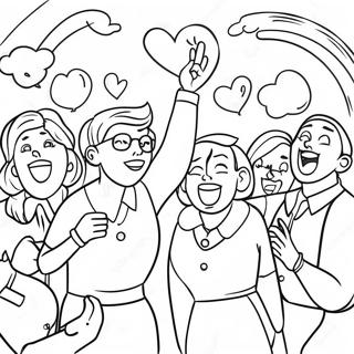 Glaedelig Lgbtq Fejringsscene Farvelaegningsside 112910 49070