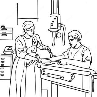 Phlebotomi Procedure Scene Farvelaegningsside 113041-49173