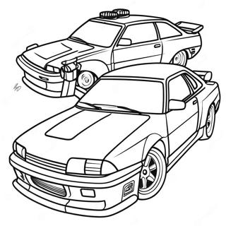 Klassisk Jdm Drift Bil Farvelaegningsside 113091-49205