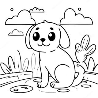 Eventyrlig Pet Simulator X Scene Farvelaegningsside 113166 49267