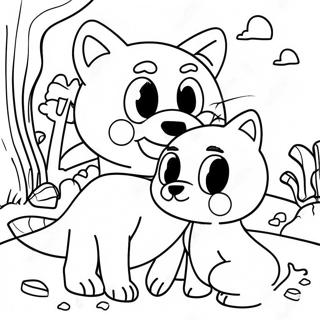 Eventyrlig Pet Simulator X Scene Farvelaegningsside 113166 49268