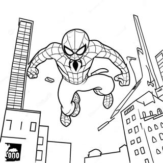 Spiderman Blandt Os Eventyr Farvelaegningsside 113452 49495