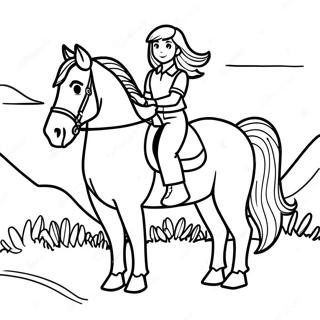 Eventyrlig Pige Pa En Hest Farvelaegningsside 113758-49727