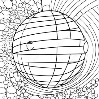 Glitrende Diskokugle Farvelaegningsside 114326-50174