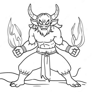 Akaza Udforer Blood Demon Art Farvelaegningsside 114686-50452